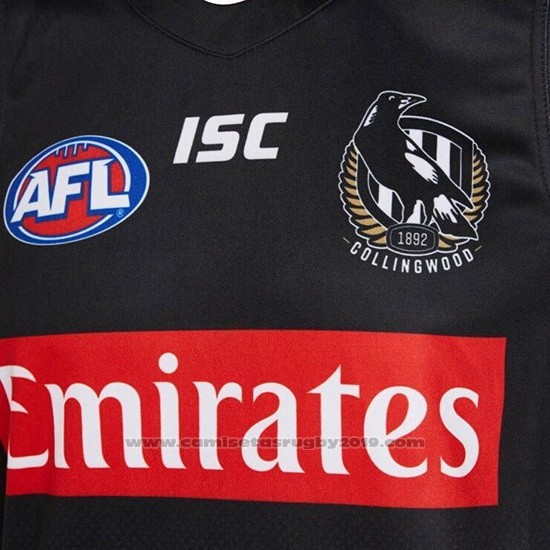 Camiseta Collingwood Magpies AFL 2019 Negro
